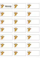 Vorschau - Bildkarten - Giraffenklasse Namensschilder Sticker Grundschule - Seite 3