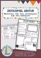Vorschau - Mal- und Bastelvorlagen - Zeitkapsel Abitur - Steckbrief & Brief - Deckblatt