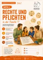 Vorschau - Arbeitsblätter - Rechte und Pflichten in der Familie - Kapitel 3 - Deckblatt