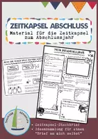Vorschau - Mal- und Bastelvorlagen - Zeitkapsel Abschlussjahr - Steckbrief & Brief - Deckblatt