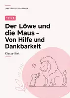 Vorschau - Arbeitsblätter - Praktische Philosophie Test Klasse 5/6: Freundschaft, Hilfe & Dankbarkeit - Deckblatt