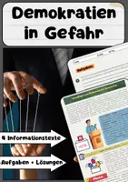 Vorschau - Arbeitsblätter - Demokratien in Gefahr: Demokratie, Extremismus, Desinformation - Deckblatt