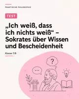 Vorschau - Arbeitsblätter - Praktische Philosophie Tests Sek I: Maßhalten, Glück & Selbstkenntnis – Materialpaket - Seite 1