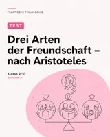 Vorschau - Arbeitsblätter - Praktische Philosophie Test Klasse 9/10: Aristoteles & drei Arten der Freundschaft - Deckblatt