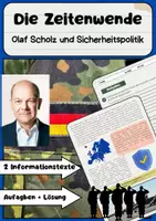 Vorschau - Arbeitsblätter - Die Zeitenwende: Olaf Scholz & Sicherheitspolitik - Deckblatt