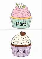 Vorschau - Präsentationen/Tafelbilder - Geburtstagskalender - Cupcakes - Seite 1