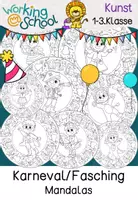 Vorschau - Mal- und Bastelvorlagen - Fasching | Karneval - Deckblatt