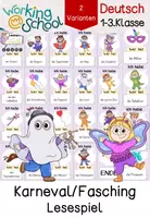 Vorschau - Spiele - Karneval Fasching Lesespiel | Leseverständnis Grundschule - Deckblatt