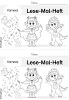 Vorschau - Arbeitsblätter - Lese-Mal-Heft | Fasching Karneval | Klasse 2-4 | Lesen und Malen | Leseverständnis - Seite 3