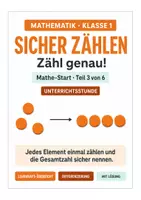 Vorschau - Stundenentwürfe - Mathe Klasse 1: Sicher zählen bis 10 – mit Lösungen - Deckblatt
