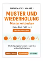 Vorschau - Stundenentwürfe - Mathe Klasse 1: Muster entdecken und fortsetzen - Deckblatt