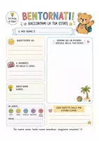 anteprima - Poster - 🌈 Bentornati! Scheda di accoglienza – Raccontami la tua estate - Pagina di copertina