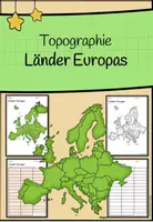 Vorschau - Arbeitsblätter - Topographie - Länder Europas - Deckblatt