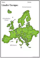 Vorschau - Arbeitsblätter - Topographie - Länder Europas - Seite 1