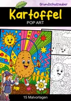 Vorschau - Mal- und Bastelvorlagen - Kartoffel | POP Art Ausmalbilder | Gemüse | 15 Malvorlagen - Deckblatt