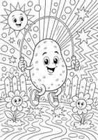 Vorschau - Mal- und Bastelvorlagen - Kartoffel | POP Art Ausmalbilder | Gemüse | 15 Malvorlagen - Seite 2