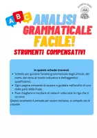 anteprima - Materiale di supporto/inclusione - Analisi grammaticale facile: strumenti compensativi - Pagina di copertina