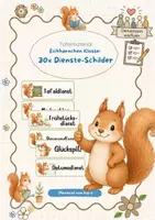 Vorschau - Poster - Tafelmaterial Eichhörnchenklasse | Diensteschilder - Deckblatt