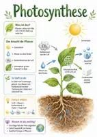 Vorschau - Arbeitsblätter - Lernplakat + Arbeitsblatt "Photosynthese" + Onlineübung & MP3 + Mindmap + Infografik - Deckblatt