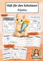 Vorschau - Arbeitsblätter - Alpakaklasse Heft Einschulung Alpaka Schulanfang - Deckblatt