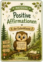 Vorschau - Poster - Affirmationen Türschilder - Klassentier Eule - Deckblatt