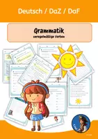 Vorschau - Arbeitsblätter - Deutsch DAZ/DAF unregelmäßige Verben - Deckblatt