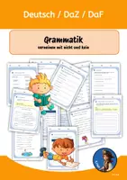 Vorschau - Arbeitsblätter - Deutsch DAZ/DAZ verneinen mit nicht/kein - Deckblatt