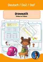Vorschau - Arbeitsblätter - Deutsch DAZ/DAF Verben im Präsens - Deckblatt