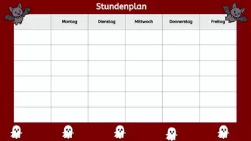 Vorschau - Anderer Materialtyp - Stundenplan – Fledermausklasse | Grundschule - Seite 1