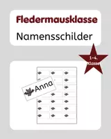 Vorschau - Merkblätter - Fledermausklasse Namensschilder Sticker Grundschule - Deckblatt