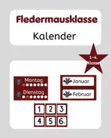 Vorschau - Poster - Fledermausklasse Kalender Tafelmaterial Grundschule - Deckblatt