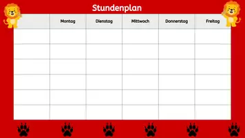 Vorschau - Anderer Materialtyp - Löwenklasse Stundenplan Grundschule - Seite 1