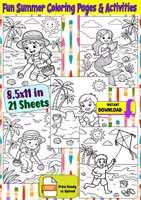 Aperçu - Apprentissages en autonomie - Fun Summer Coloring Pages & Activities for Kids | Printable PDF - Page de couverture