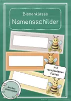 Vorschau - Anderer Materialtyp - Bienenklasse - Namensschilder (editierbar) - Deckblatt