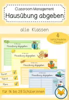 Vorschau - Poster - Hausübung abgeben - Abgabesytem mit Namenskärtchen zur Abgabenkontrolle - Deckblatt