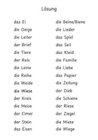 Vorschau - Arbeitsblätter - Wörter mit ei oder ie - Seite 1