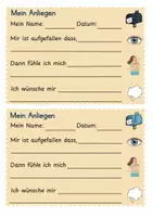 Vorschau - Arbeitsblätter - Klassenrat Anliegenzettel und Tagesordnung - Seite 1