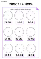 Aperçu - Feuilles d'exercices - Ejercicios: la hora y el material escolar ESPAGNOL - Page 3