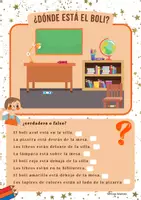 Aperçu - Feuilles d'exercices - Ejercicios: la hora y el material escolar ESPAGNOL - Page de couverture