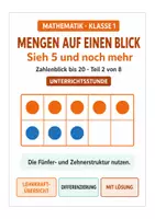 Vorschau - Stundenentwürfe - Mathe Klasse 1: Mengen strukturiert erfassen - Deckblatt