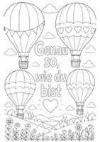 Vorschau - Mal- und Bastelvorlagen - Gemeinschaftsbild zum Buch "Die Welt braucht dich. Genau so, wie du bist" - 3 Versionen - Seite 1