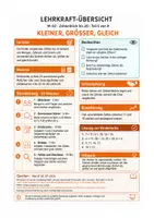 Vorschau - Stundenentwürfe - Mathe Klasse 1: Zahlen bis 20 vergleichen und ordnen - Seite 1