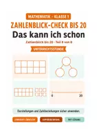 Vorschau - Stundenentwürfe - Mathe Klasse 1: Zahlenblick bis 20 – 8 Stunden im Paket - Seite 1