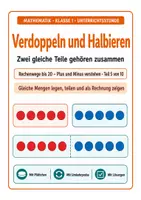 Vorschau - Stundenentwürfe - Mathe Klasse 1: Verdoppeln und Halbieren bis 20 - Deckblatt