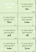 Vorschau - Aufgabenkarten - Stop and Swap Wortarten (Nomen, Verben, Adjektive) - Seite 1
