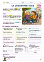 Vorschau - Arbeitsblätter - Leseübung 15 - ein unerwarteter Freund - Deckblatt