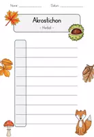 Vorschau - Stundenentwürfe - Unterrichtsentwurf inkl. Material und Tafelbilder - Herbst Akrostichon schreiben - Seite 2