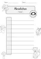 Vorschau - Stundenentwürfe - Unterrichtsentwurf inkl. Material und Tafelbilder - Herbst Akrostichon schreiben - Seite 3