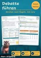 Vorschau - Arbeitsblätter - Erörterung: Wie man eine Debatte führt - Deckblatt