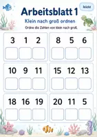 Vorschau - Arbeitsblätter - Zahlen ordnen bis 20 Klasse 1 | Mathematik | 5 Arbeitsblätter als PDF - Seite 1